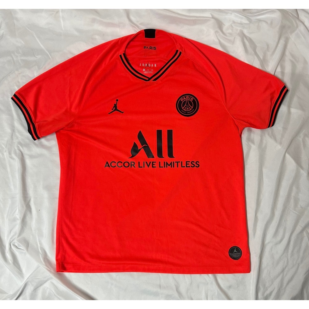 Jordan x PSG Paris Saint-Germain 2019 Away Jersey Infrared Red XL Soccer Shirt
